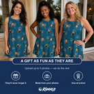Friends in matching Women's Continental Crackle Custom Face Tank Dress — a group gift photo