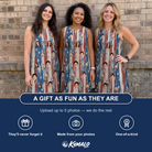 Friends in matching Women's Copper Colossus Custom Face Tank Dress — a group gift photo