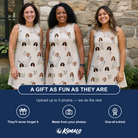 Friends in matching Women's Talon Toast Custom Face Tank Dress — a group gift photo