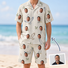 Man wearing Men's Talon Toast Custom Face Shirt & Shorts Set — custom faces printed all-over
