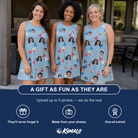 Friends in matching Women's Bunting Bonanza Custom Face Tank Dress — a group gift photo