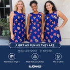 Friends in matching Women's July Quarters Custom Face Tank Dress — a group gift photo