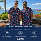 Friends in matching Men's July Quarters Custom Face Shirt & Shorts Set — a group gift photo