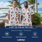 Friends in matching Men's Grill Rights Custom Face Shirt & Shorts Set — a group gift photo