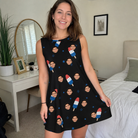 Real-life photo of someone wearing Women's Popsicle Pride Custom Face Tank Dress — custom faces printed all-over