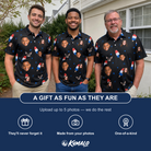 Friends in matching Men's Popsicle Pride Custom Face Polo Shirt — a group gift photo