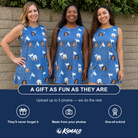 Friends in matching Women's Flagstick Fanatics Custom Face Tank Dress — a group gift photo