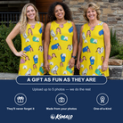 Friends in matching Women's Mighty Mitts Custom Face Tank Dress — a group gift photo