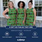 Friends in matching Women's Course Cruisers Custom Face Tank Dress — a group gift photo