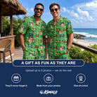 Friends in matching Men's Course Cruisers Custom Face Shirt & Shorts Set — a group gift photo