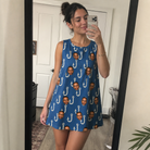 Real-life photo of someone wearing Women's Treble Trouble Custom Face Tank Dress — custom faces printed all-over