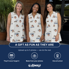 Friends in matching Women's Dinghy Dash Custom Face V-Neck Dress — a group gift photo