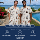 Friends in matching Men's Dinghy Dash Custom Face Shirt & Shorts Set — a group gift photo