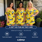 Friends in matching Women's Bluefin Banter Custom Face Off-Shoulder Dress — a group gift photo