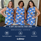 Friends in matching Women's Tuna Trawl Custom Face Tank Dress — a group gift photo
