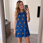 Real-life photo of someone wearing Women's Rod Rodeo Custom Face Tank Dress — custom faces printed all-over