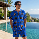 Real-life photo of someone wearing Men's Rod Rodeo Custom Face Shirt & Shorts Set — custom faces printed all-over