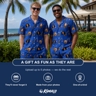 Friends in matching Men's Rod Rodeo Custom Face Shirt & Shorts Set — a group gift photo