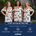 Friends in matching Women's Mini Mariners Custom Face Off-Shoulder Dress — a group gift photo