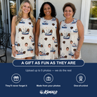 Friends in matching Women's Mini Mariners Custom Face Tank Dress — a group gift photo