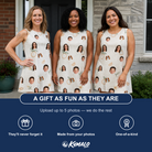 Friends in matching Women's Mandarin Moxie Custom Face Tank Dress — a group gift photo