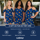 Friends in matching Women's Lemon Lilt Custom Face Off-Shoulder Dress — a group gift photo