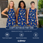 Friends in matching Women's Lemon Lilt Custom Face Tank Dress — a group gift photo