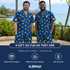 Friends in matching Men's Lemon Lilt Custom Face Shirt & Shorts Set — a group gift photo
