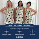 Friends in matching Women's Reed Revival Custom Face Tank Dress — a group gift photo