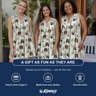 Friends in matching Women's Reed Revival Custom Face V-Neck Dress — a group gift photo
