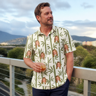 Real-life photo of someone wearing Men's Reed Revival Custom Face Polo Shirt — custom faces printed all-over