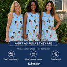 Friends in matching Women's Mai Tai Memories Custom Face Tank Dress — a group gift photo