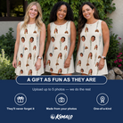 Friends in matching Women's Brazier Bohemia Custom Face Tank Dress — a group gift photo