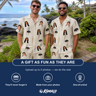 Friends in matching Men's Brazier Bohemia Custom Face Shirt & Shorts Set — a group gift photo