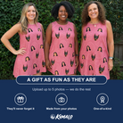 Friends in matching Women's Tidal Trinkets Custom Face Tank Dress — a group gift photo