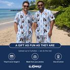 Friends in matching Men's Bridle Bubbles Custom Face Shirt & Shorts Set — a group gift photo