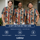 Friends in matching Men's Fishful Thinking Custom Face Polo Shirt — a group gift photo