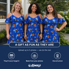 Friends in matching Women's Porpoise Party Custom Face Off-Shoulder Dress — a group gift photo