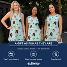 Friends in matching Women's Manta Motion Custom Face Tank Dress — a group gift photo