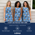 Friends in matching Women's Plume Parade Custom Face Tank Dress — a group gift photo