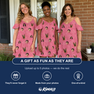 Friends in matching Women's Beakside Belles Custom Face Off-Shoulder Dress — a group gift photo