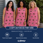 Friends in matching Women's Beakside Belles Custom Face V-Neck Dress — a group gift photo