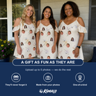 Friends in matching Women's Vanda Vogue Custom Face Off-Shoulder Dress — a group gift photo