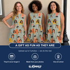 Friends in matching Women's Corolla Carnival Custom Face Tank Dress — a group gift photo