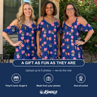 Friends in matching Women's Arum Around Custom Face Off-Shoulder Dress — a group gift photo