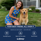 Friends in matching Women's Bark Bath Custom Dog Face Tank Dress — a group gift photo