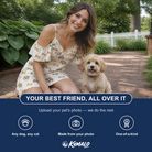 Friends in matching Women's Snout Sweets Custom Dog Face Off-Shoulder Dress — a group gift photo