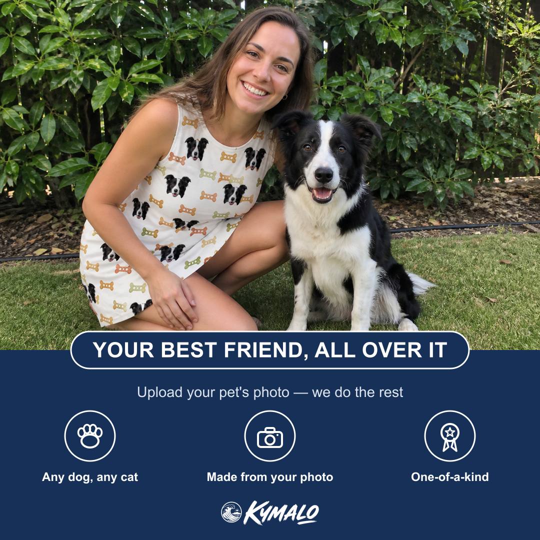 Friends in matching Women's Snout Sweets Custom Dog Face Tank Dress — a group gift photo