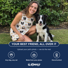 Friends in matching Women's Snout Sweets Custom Dog Face Tank Dress — a group gift photo