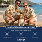 Friends in matching Women's Snout Sweets Custom Dog Face Hawaiian Shirt — a group gift photo
